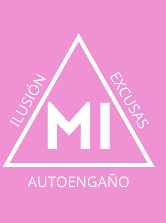 Publicacion rosa con logo triangular de Migajeros Anonimos